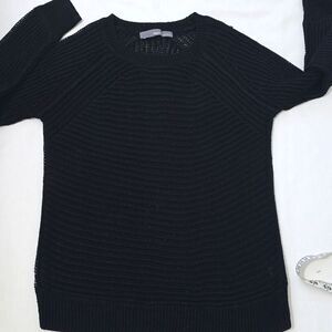 360 Sweater Black Crew Neck Pullover xs